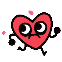 Gif animé coeur qui court